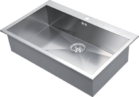 Stainless Steel Top Mount Single Bowl 820 X 510 Mm