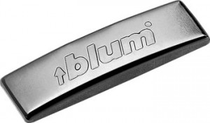 Blum curved 'Blum' cover cap in nickle