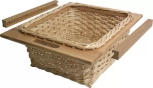 Wicker baskets and runners set for 500/600 mm cabinets